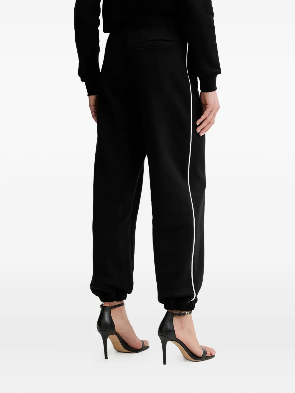 Karl Lagerfeld Broek met logodetail en zijstreep Zwart