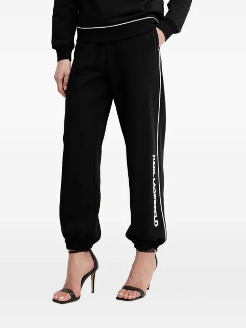 Karl Lagerfeld logo-detail side-stripe trousers