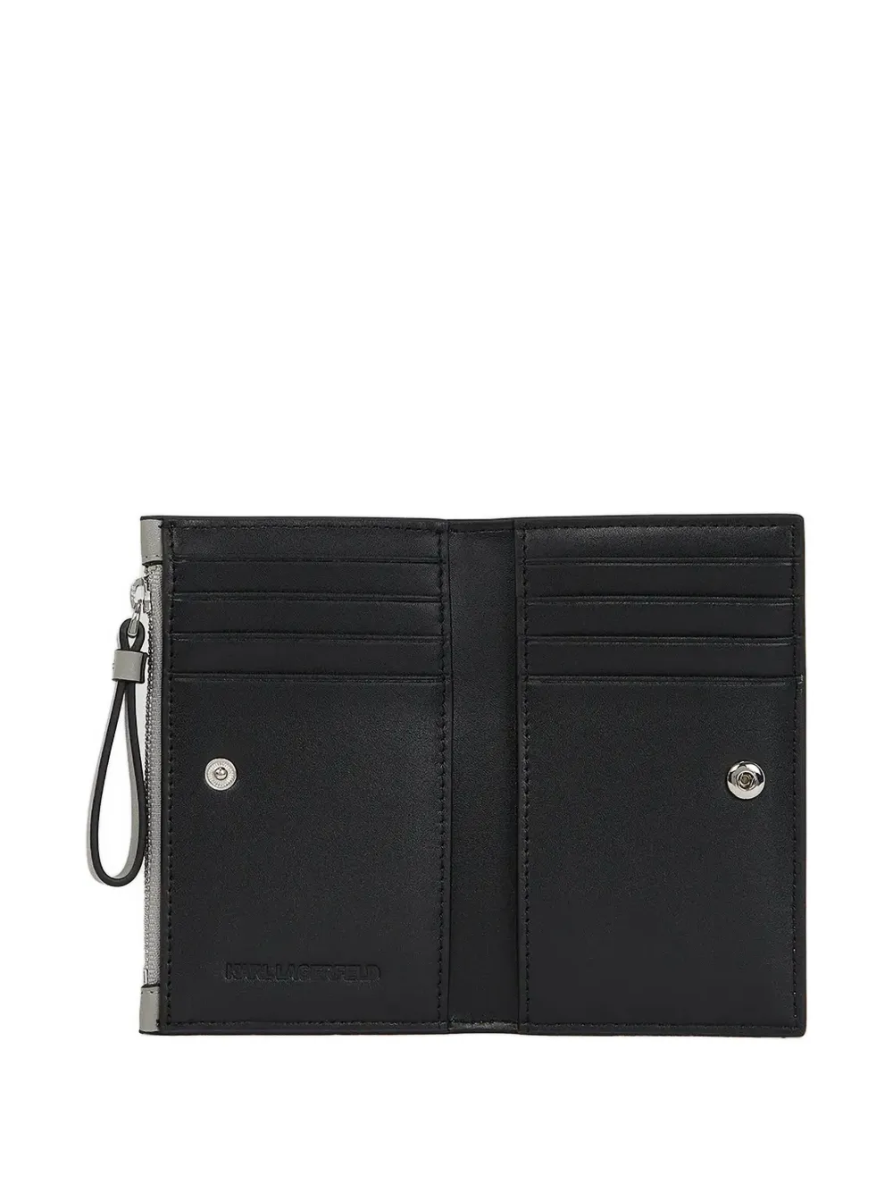 Karl Lagerfeld Portemonnee met geperforeerd logo Grijs