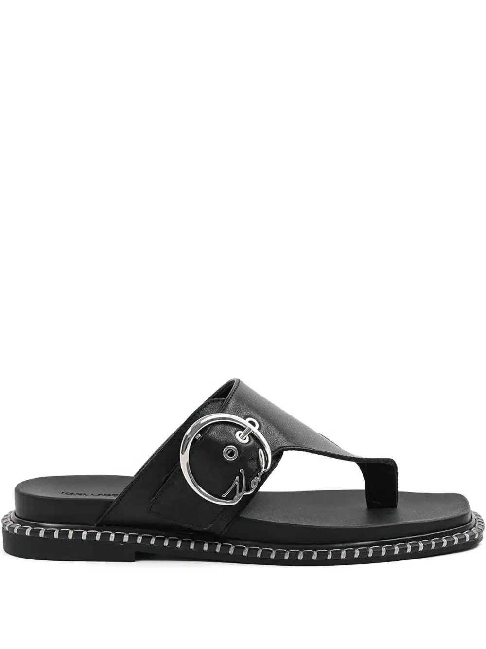Karl Lagerfeld buckle-detail thong sandals - Nero