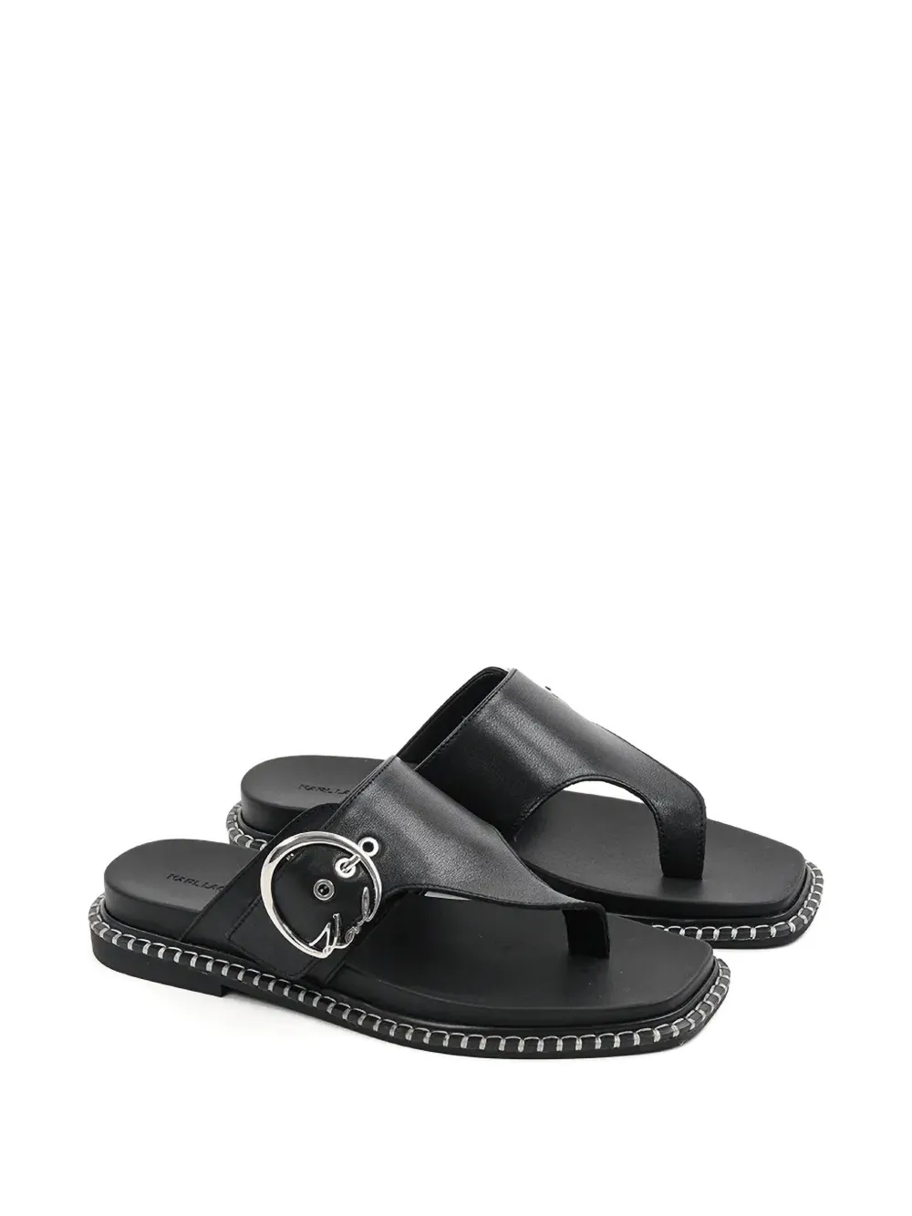 Karl Lagerfeld buckle-detail thong sandals Black