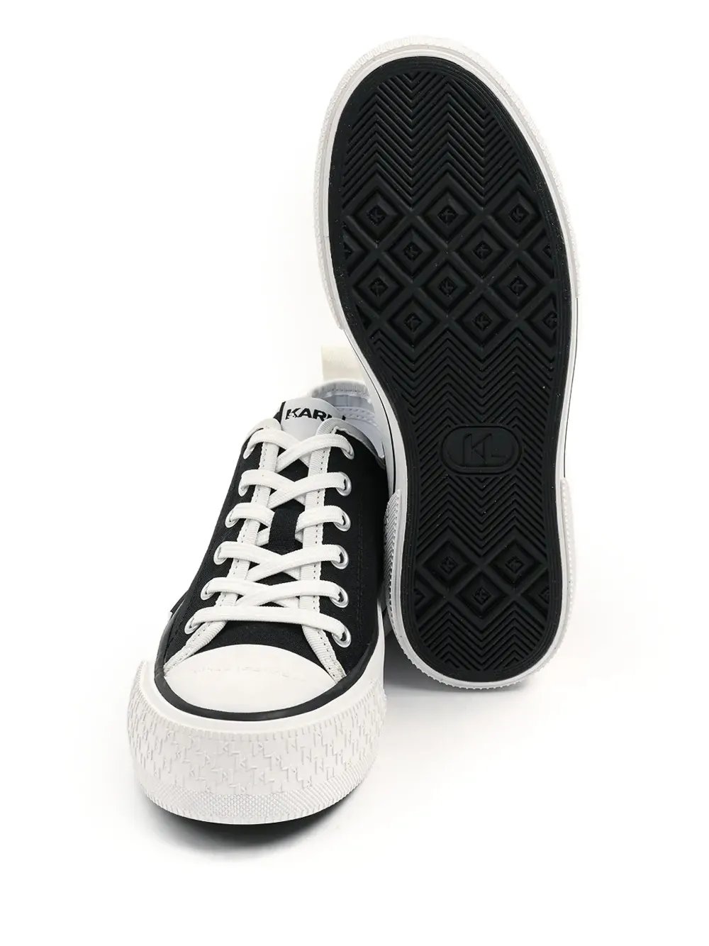 Karl Lagerfeld logo-print lace-up sneakers Black