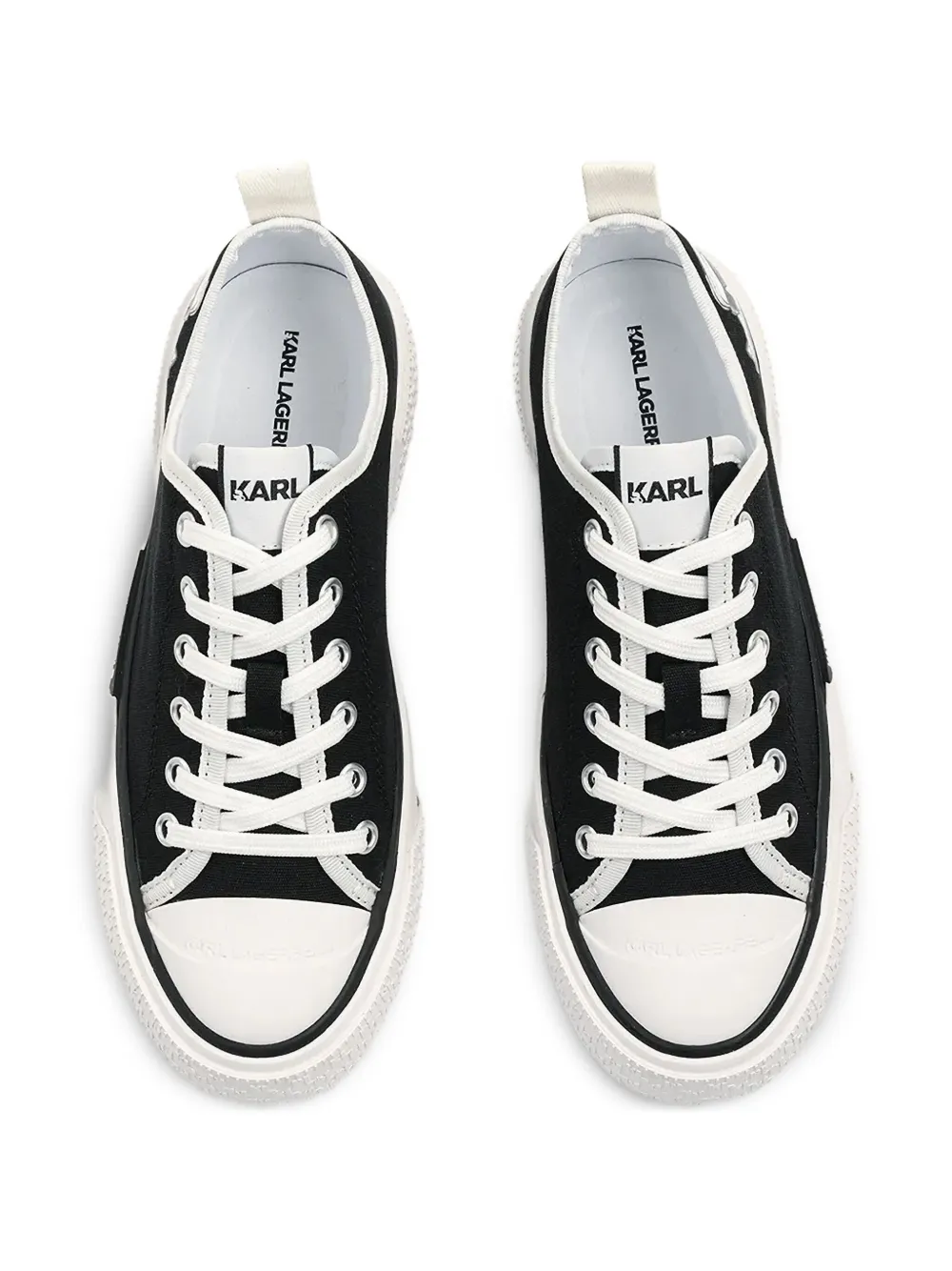 Karl Lagerfeld logo-print lace-up sneakers Black