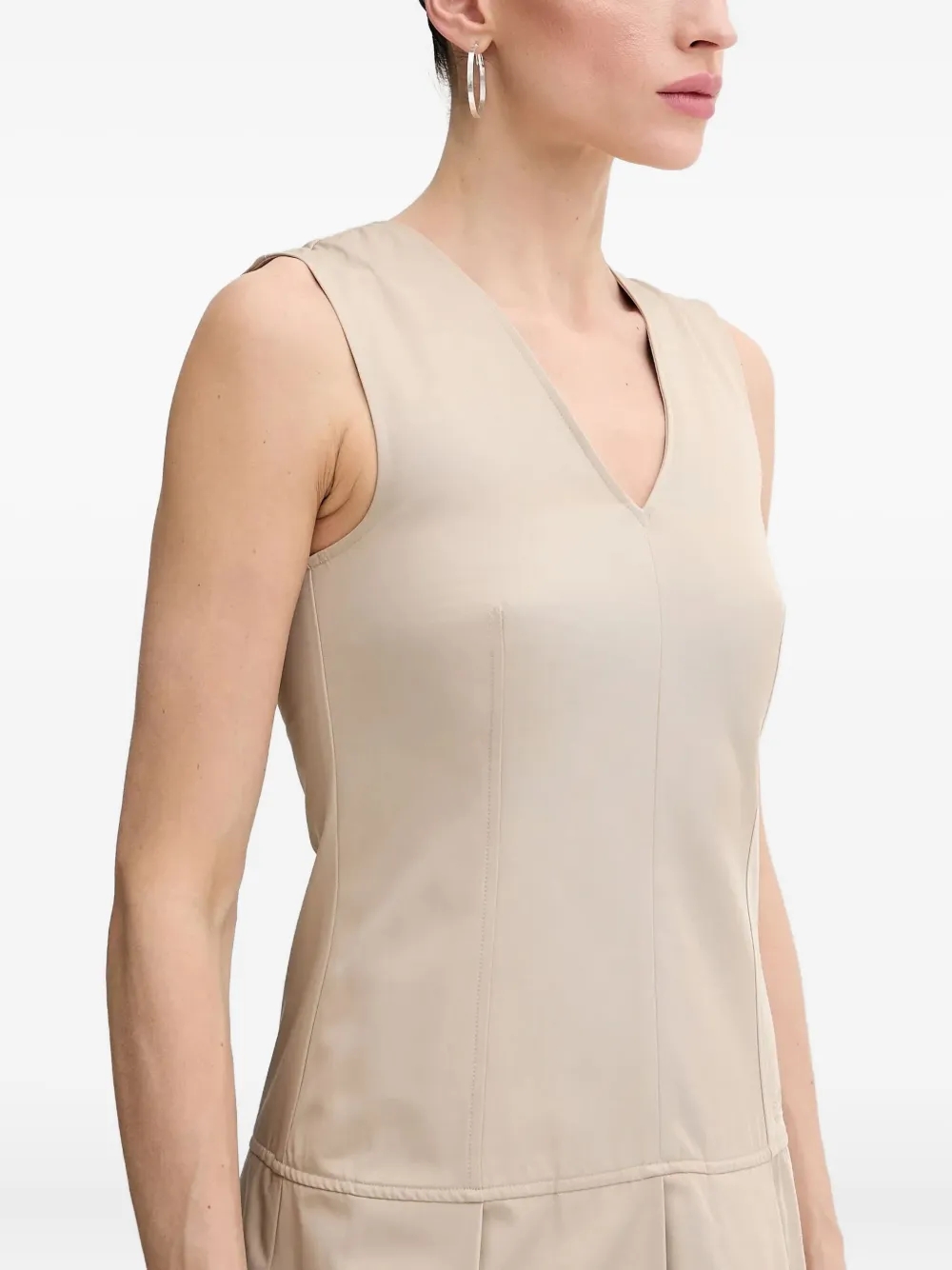 Karl Lagerfeld Mini-jurk met V-hals Beige