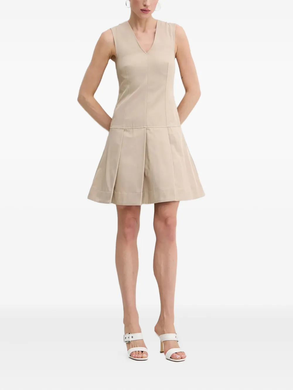 Karl Lagerfeld Mini-jurk met V-hals Beige