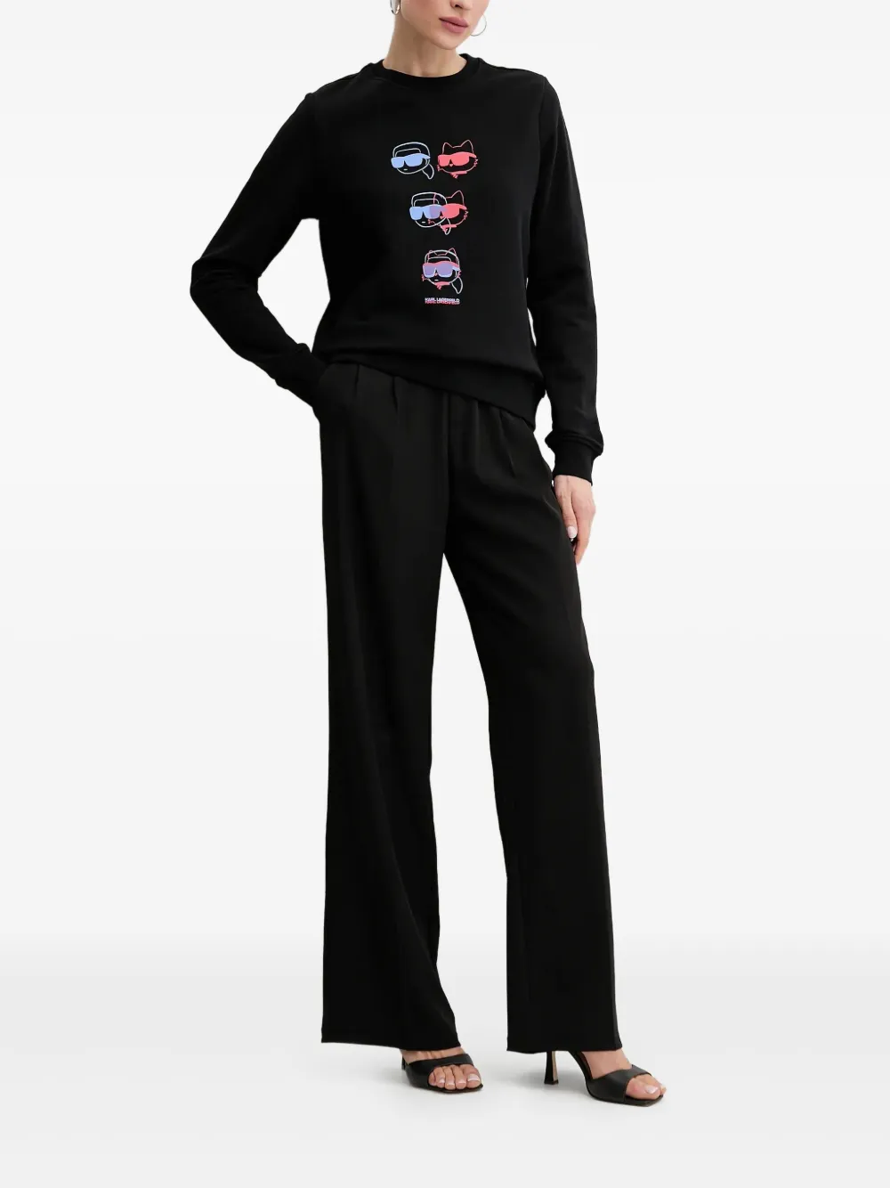 Karl Lagerfeld graphic-print sweatshirt | Black | Image 1