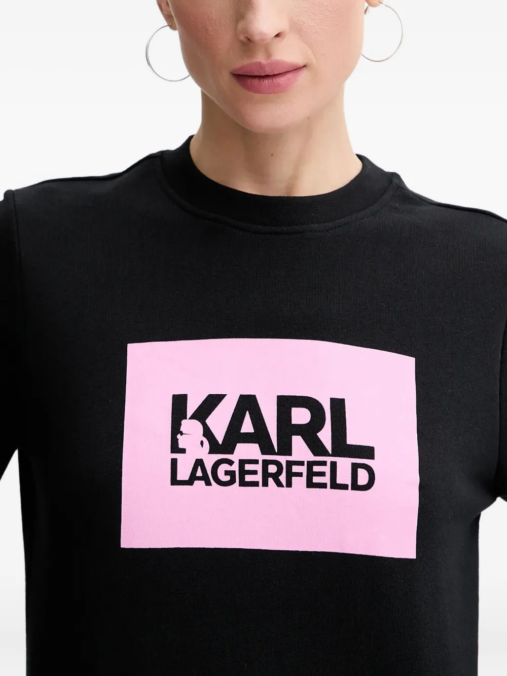Karl Lagerfeld Sweater met logo Zwart