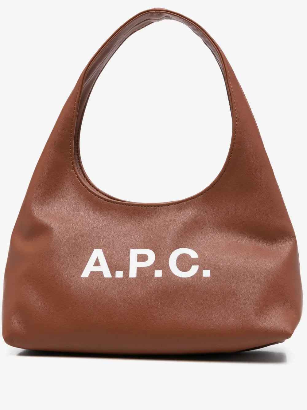 A.P.C. 베이비 니논 로고 프린트 숄더 백 | 브라운 | Image 1