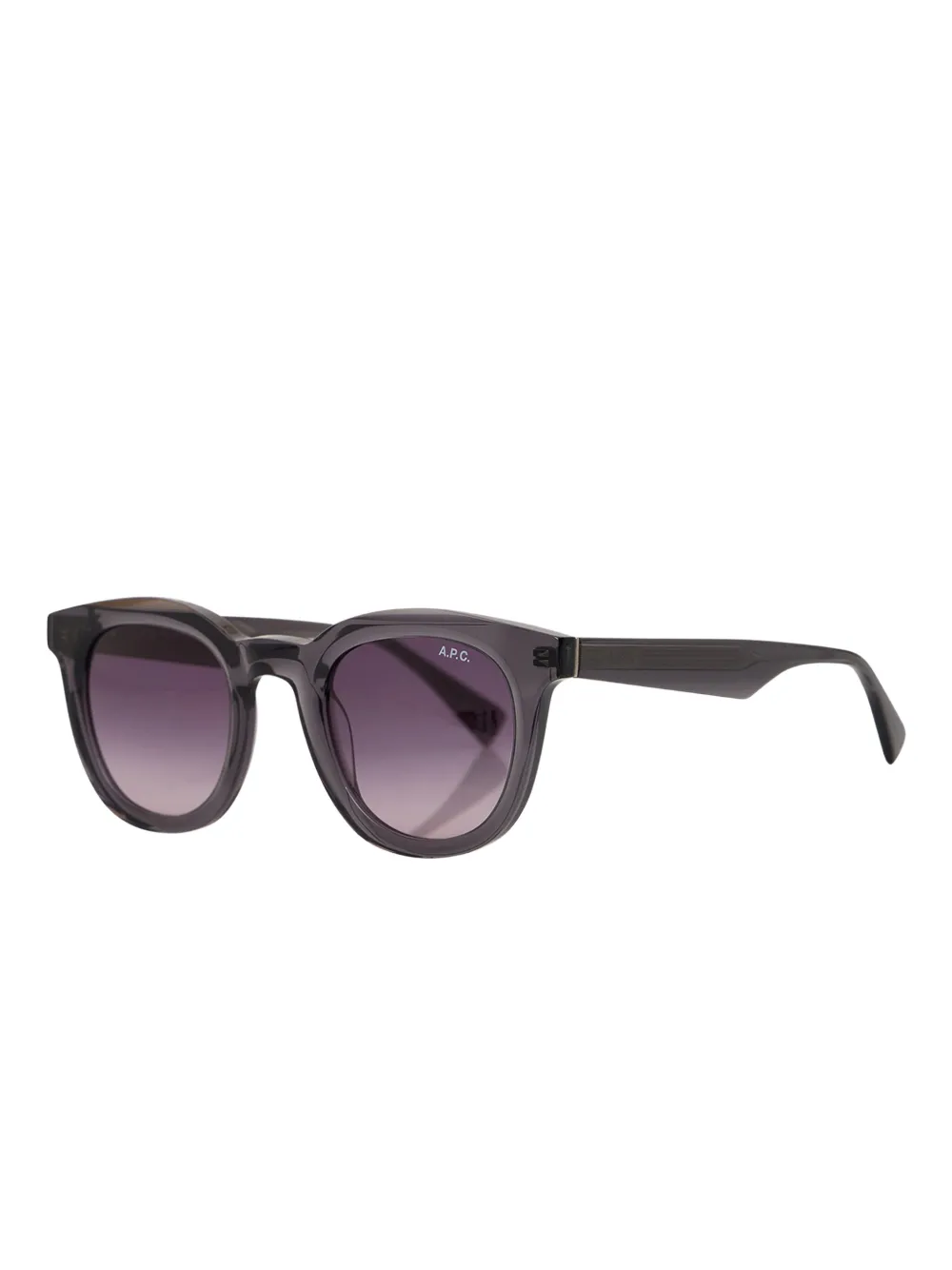 A.P.C. Zonnebril met rond montuur Grijs