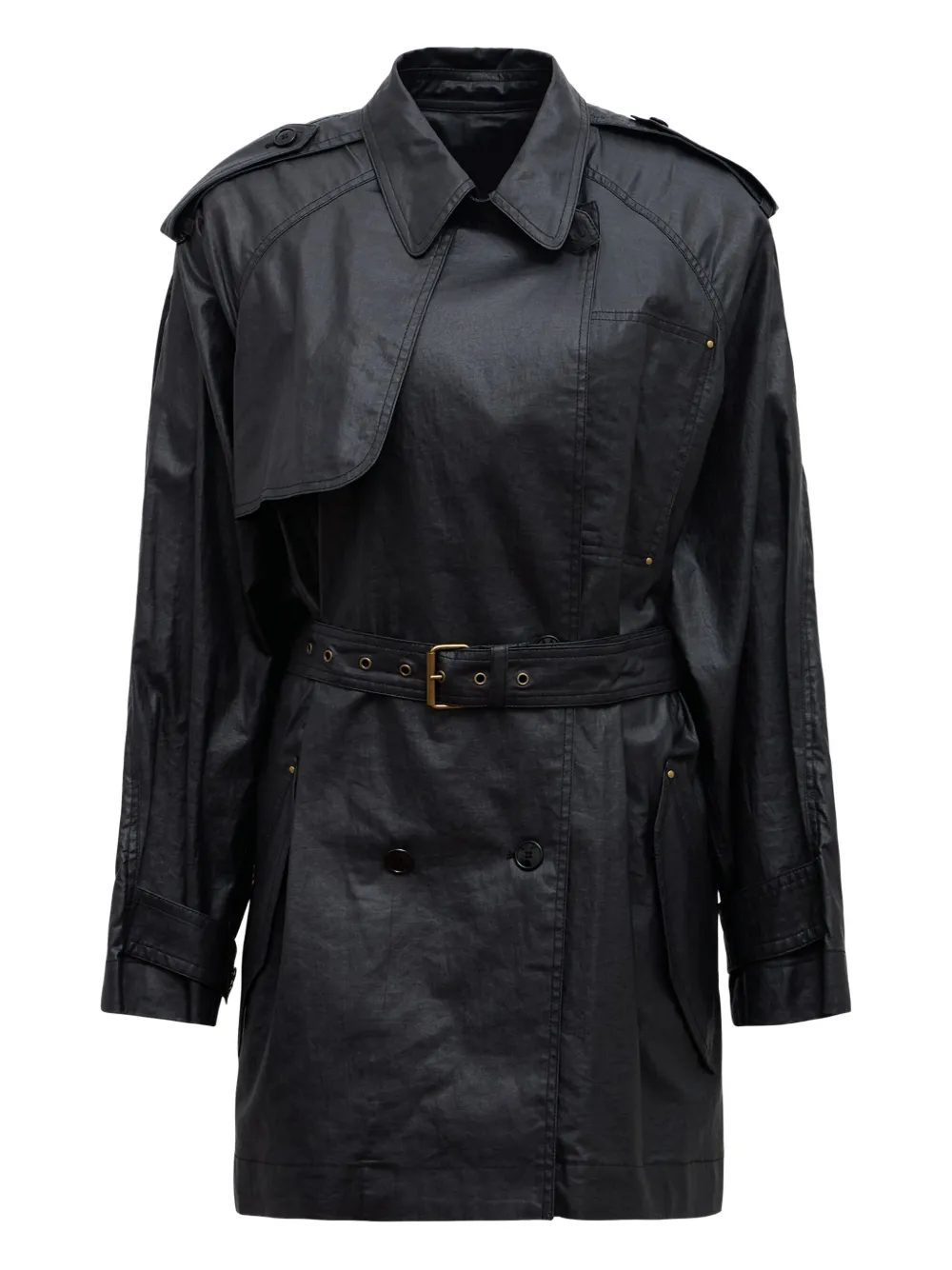 ISABEL MARANT Franny trenchcoat Zwart