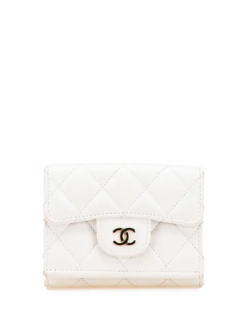 CHANEL Pre-Owned 2021-2025 CC Quilted Caviar Trifold Flap Wallet small wallets