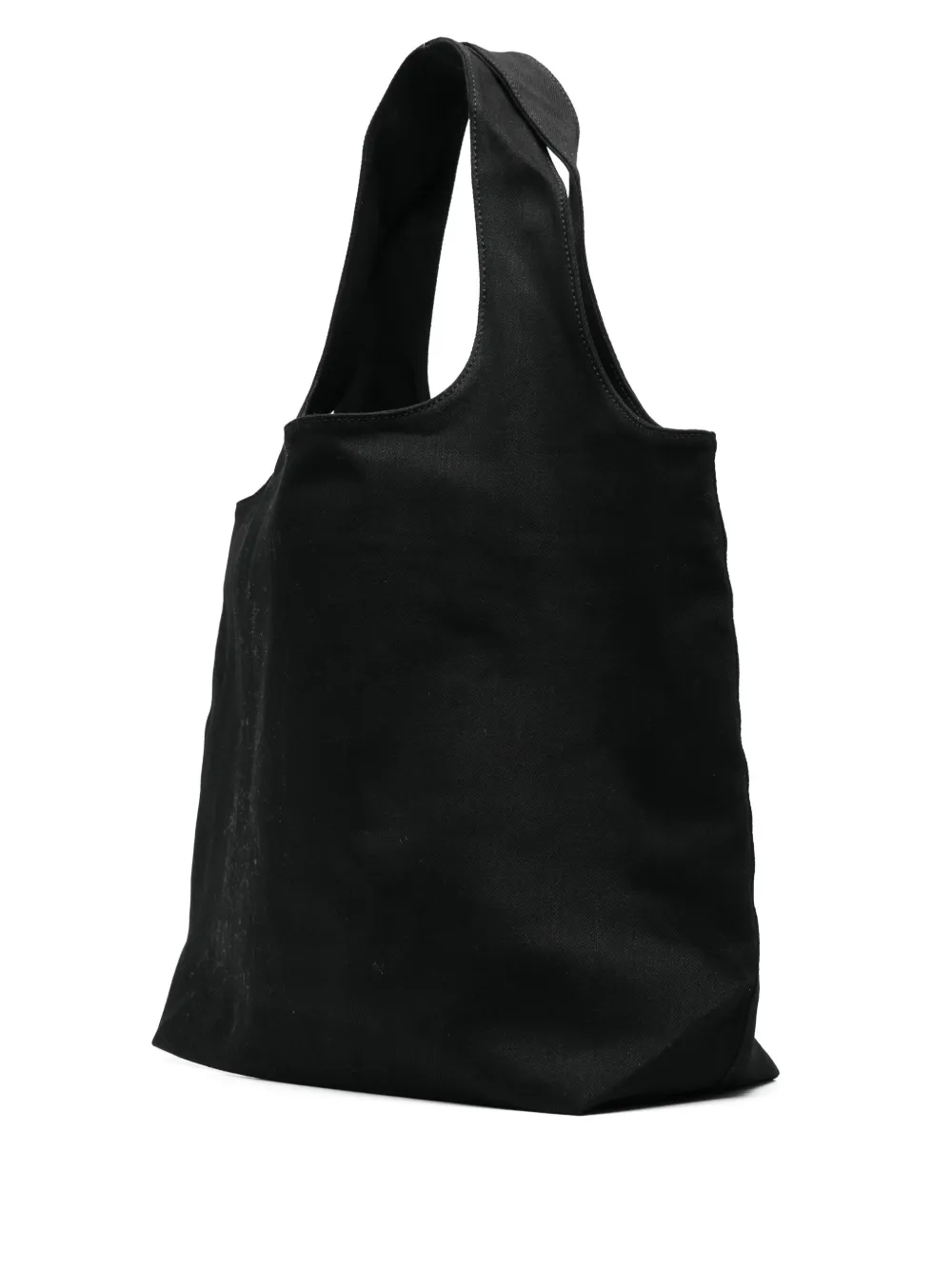 Apc A.p.c. Black Canvas Ninon Shopping Bag In Black