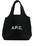 A.P.C. logo-print tote bag - Black