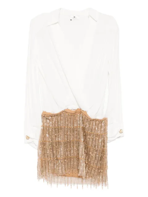 Elisabetta Franchi sequinned-skirt mini dress