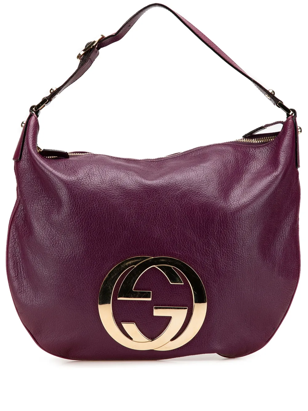 Gucci Pre-Owned 2000-2015 レザー インターロッキングG ブロンディ ホーボーバッグ - パープル Gucci Pre-Owned 2000-2015 レザー インターロッキングG ブロンディ ホーボーバッグ - パープル