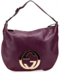 Gucci Pre-Owned 2000-2015 Leather Interlocking G Blondie hobo bag - Purple