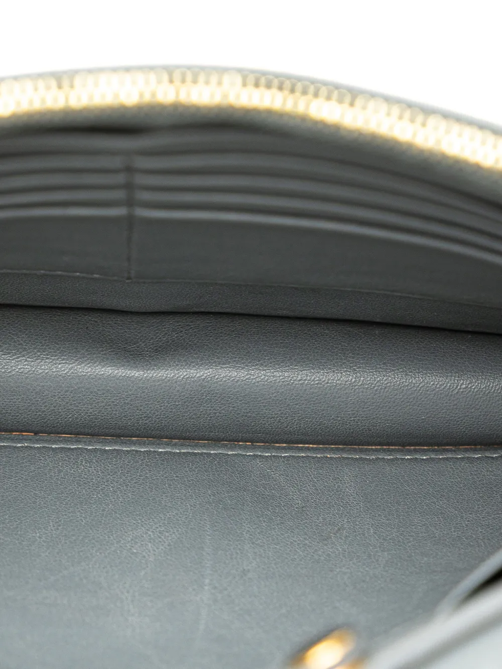 Pre-owned Celine 2017 Leather Frame Wallet On Chain Crossbody Bag