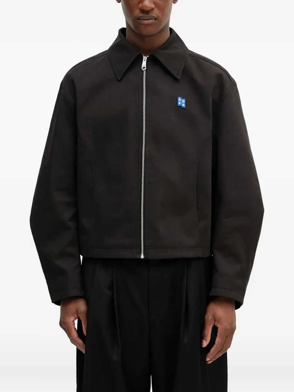 logo-patch zip-up jacket