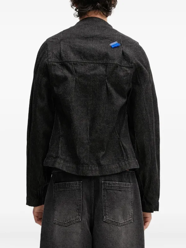 Ader Error ジップアップ デニムジャケット | ブラック | FARFETCH JP