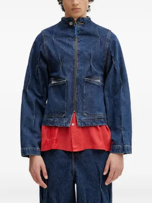 Ader Error ジップアップ デニムジャケット | ブラック | FARFETCH JP