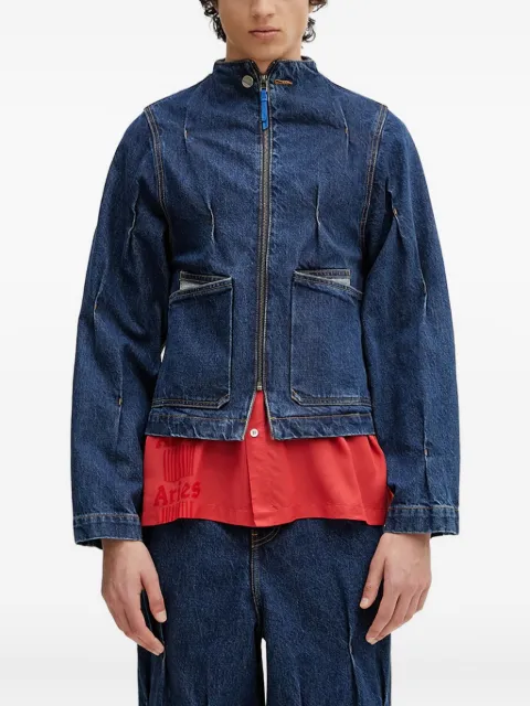 Ader Error Jaqueta jeans com zíper frontal