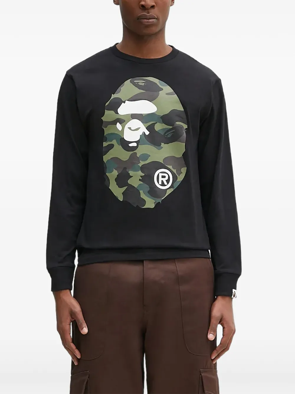 1st Camo Big Head Ape long-sleeve sweatshirt