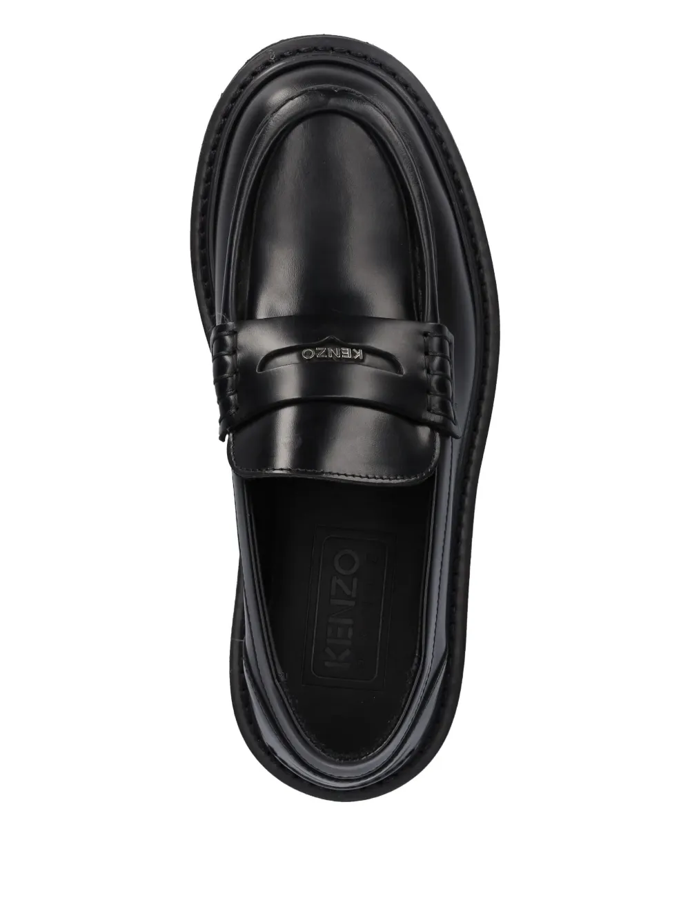 Kenzo Leren penny loafers Zwart