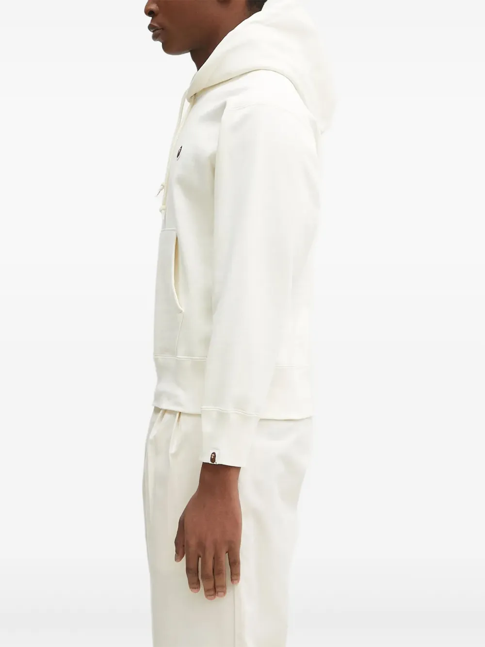 A BATHING APE Hoodie met geborduurd logo Wit