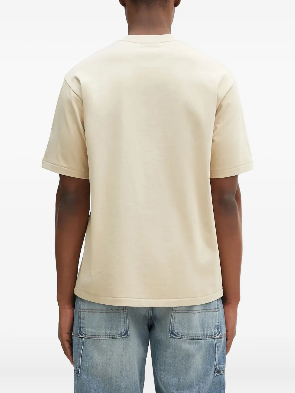 A BATHING APE T-shirt met logoprint Beige