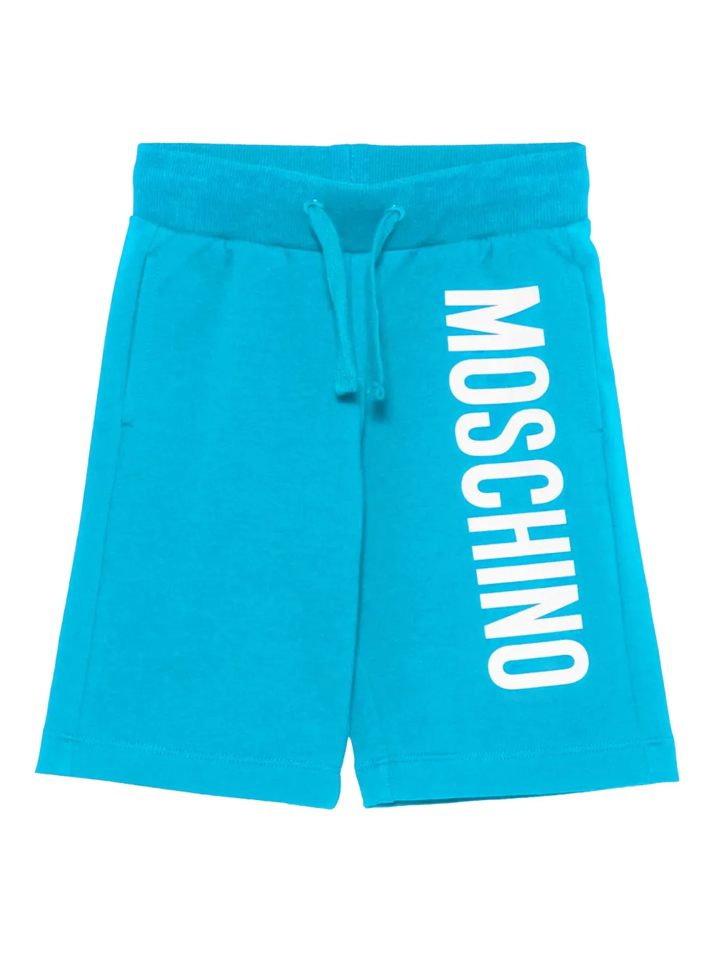 Moschino Kids Shorts met logoprint Blauw