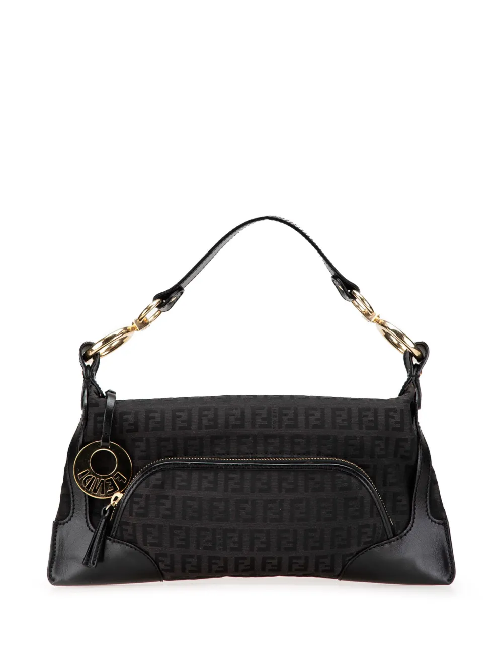 Fendi Pre-Owned 2000-2010 Zucchino Canvas Chef Pocket shoulder bag | Black | Image 1