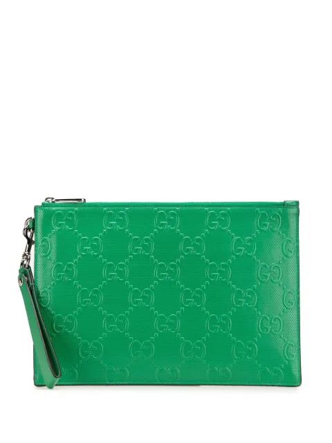 Gucci Pre-Owned 2000-2024 GG Tennis Embossed Leather Wristlet clutch bag