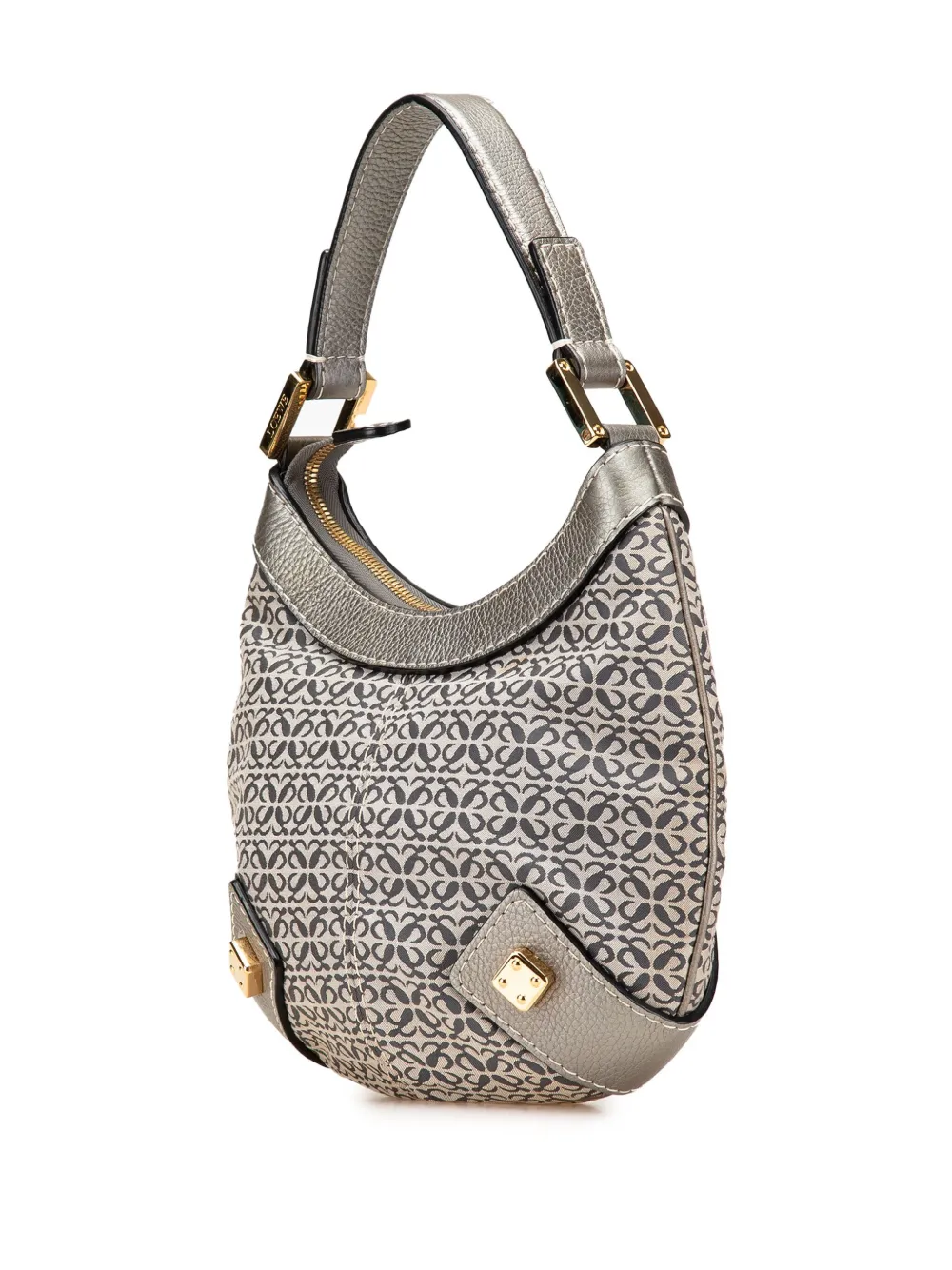 Pre-owned Loewe 2007 Anagram Canvas New Road Hobo Bag