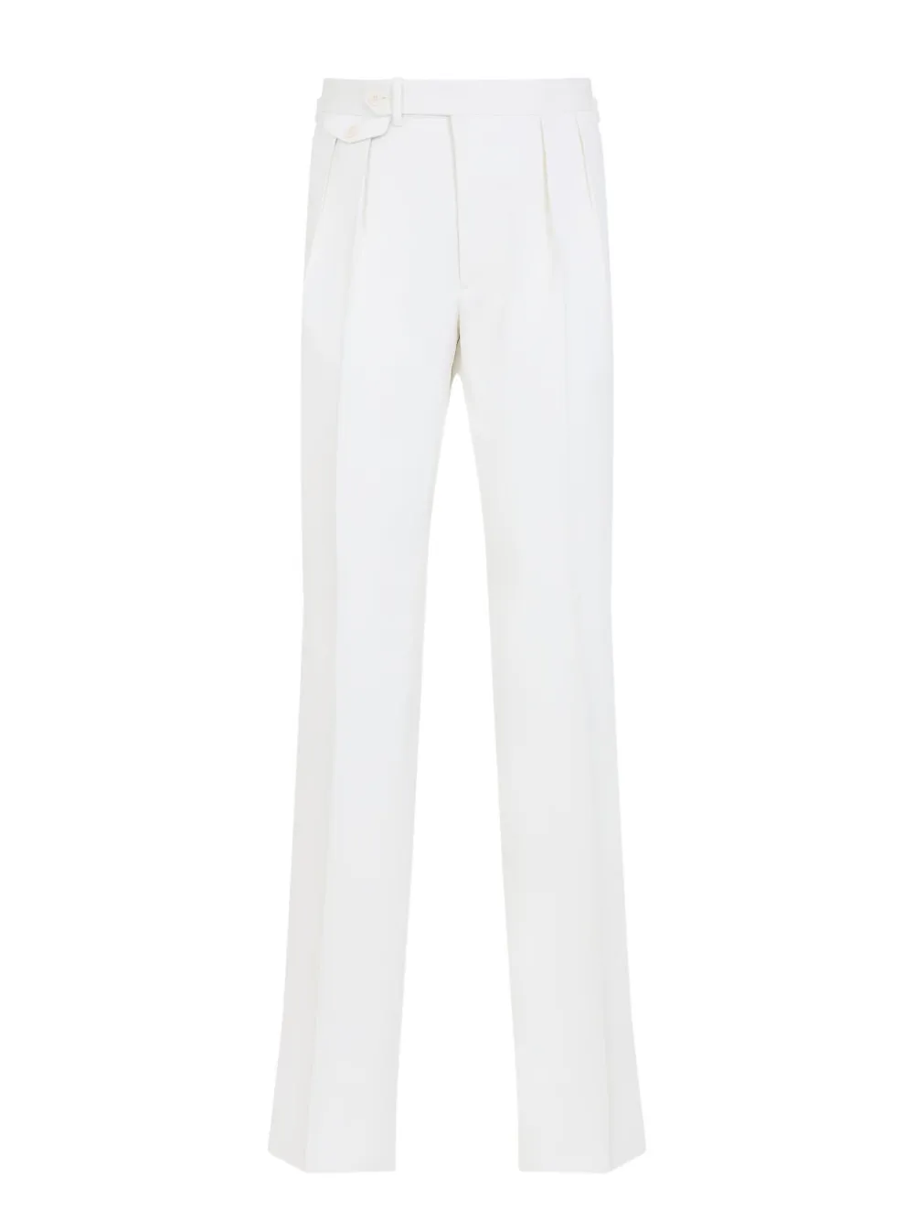 pleated high-waisted trousers