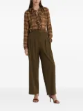 Lauren Ralph Lauren plaid ruffled blouse - Brown