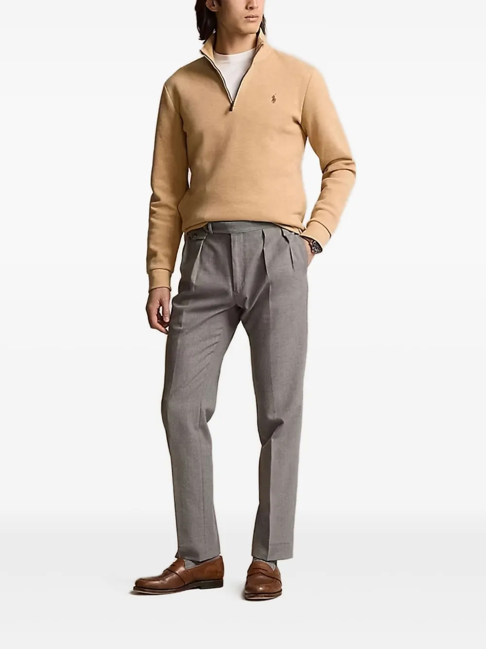 Polo Ralph Lauren Trui met geborduurd logo Beige