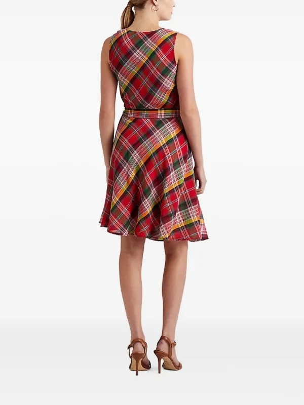 ralph lauren belted plaid cotton-blend dress POLO RALPH LAUREN Belted Plaid Cotton-Blend Dress