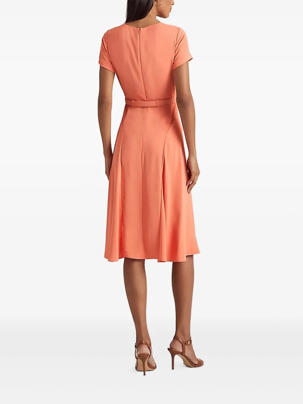 Lauren Ralph Lauren Midi-jurk met korte mouwen - Oranje