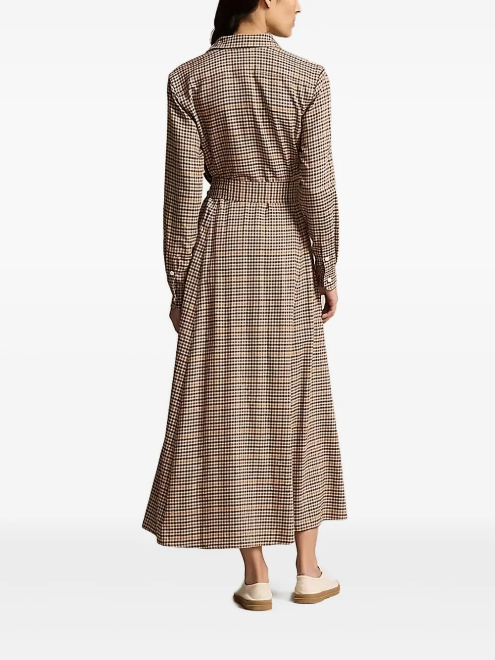 Polo Ralph Lauren Geruite blousejurk Bruin