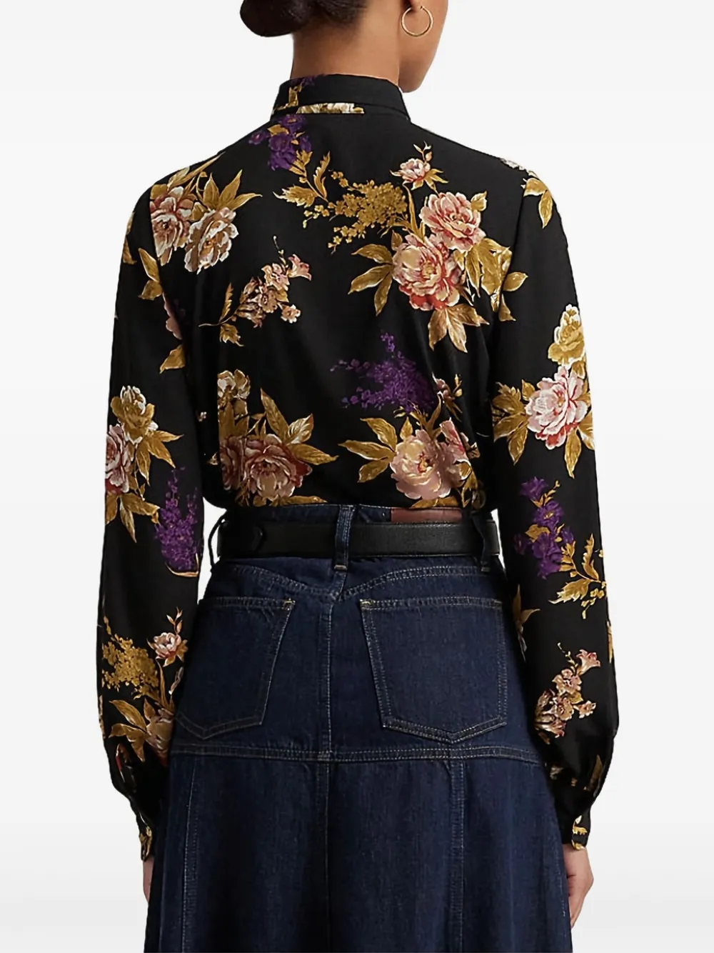Lauren Ralph Lauren Blouse met bloemenprint Zwart