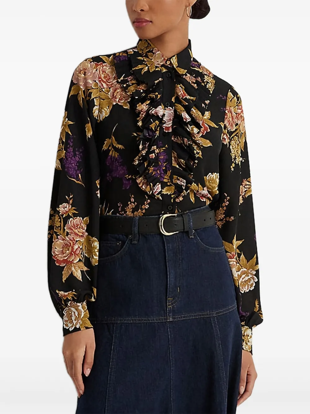 floral-print shirt