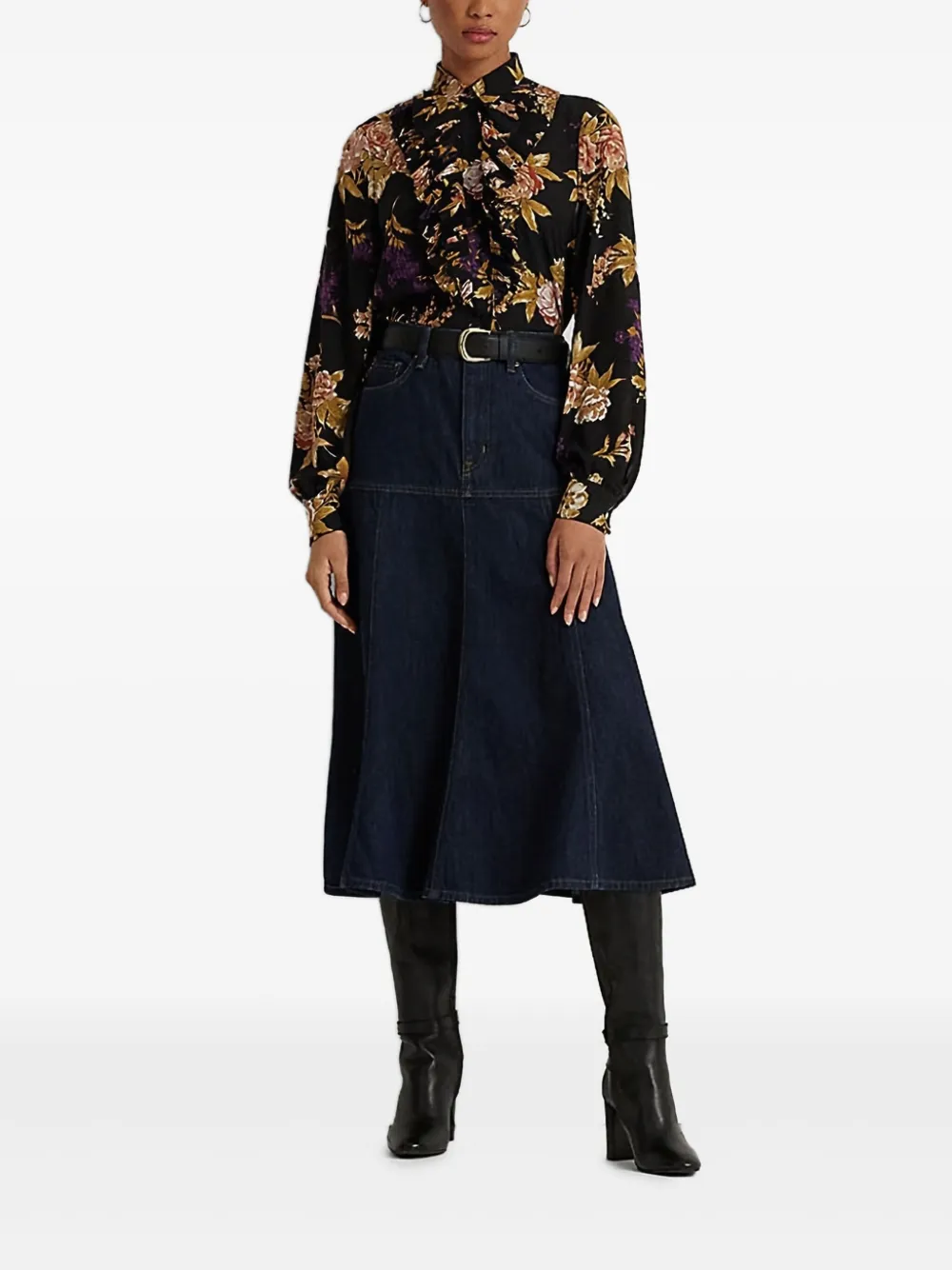 Lauren Ralph Lauren Blouse met bloemenprint - Zwart