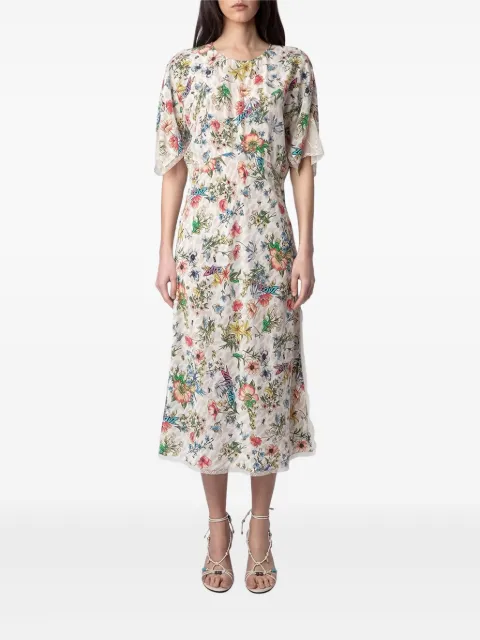 Zadig&Voltaire floral print midi dress