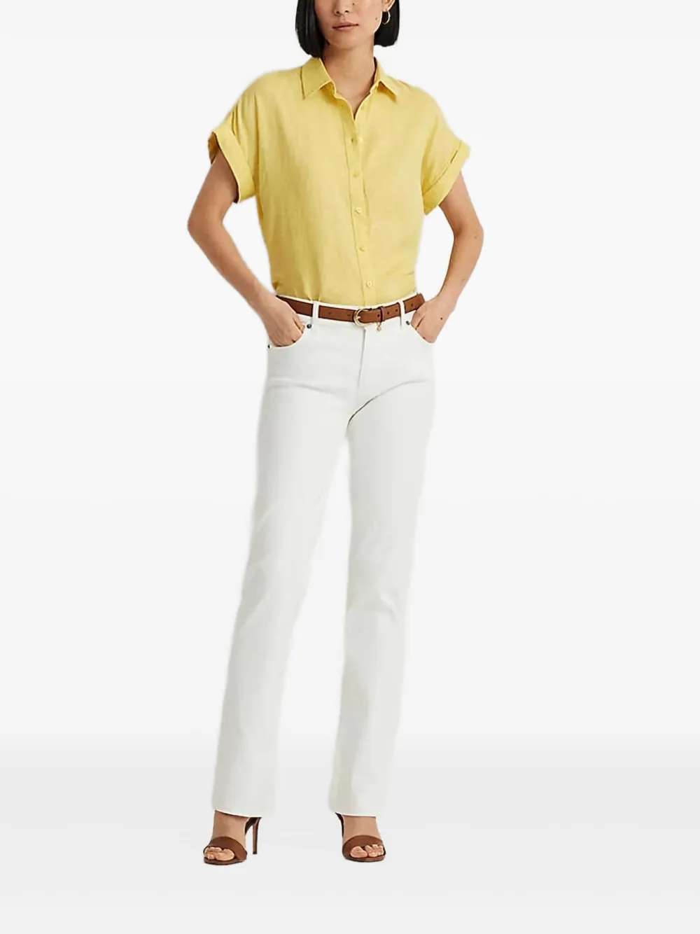 Lauren Ralph Lauren Blouse met korte mouwen - Geel