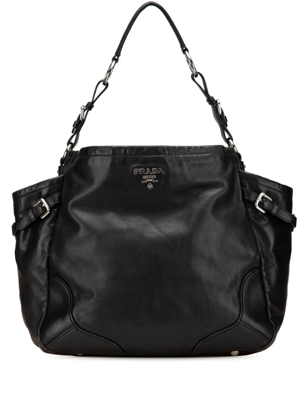 Prada Pre-Owned 2007 Soft Calf Side Pocket Hobo tote bag | Black | Image 1