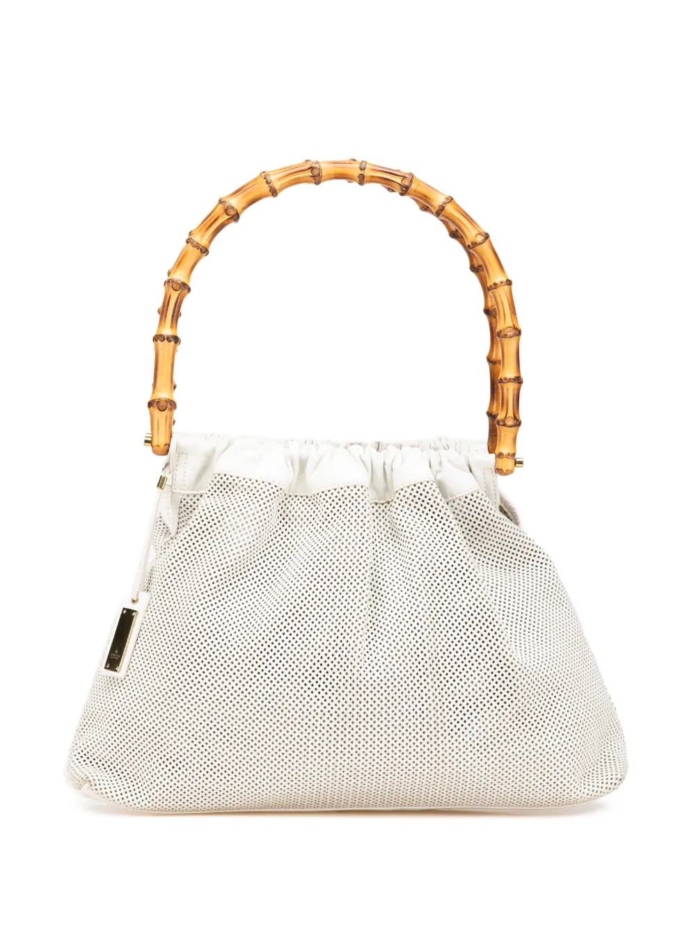 Gucci Pre-Owned 2000-2015 Perforated Leather Bamboo handbag | White | Image 1