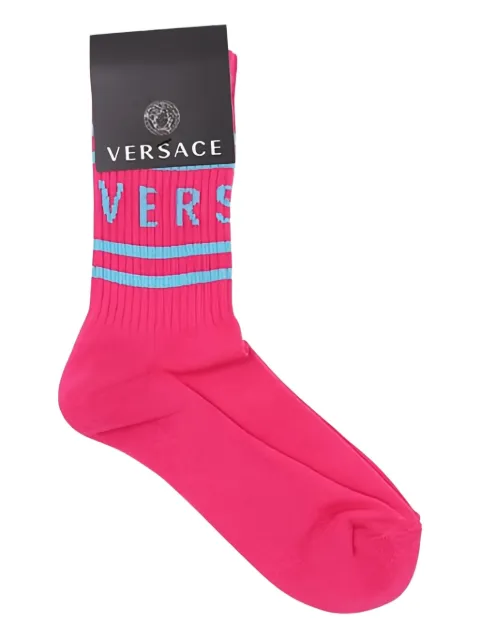Versace Kids logo ribbed socks