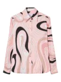 PUCCI Marmo-print button-up shirt - Pink