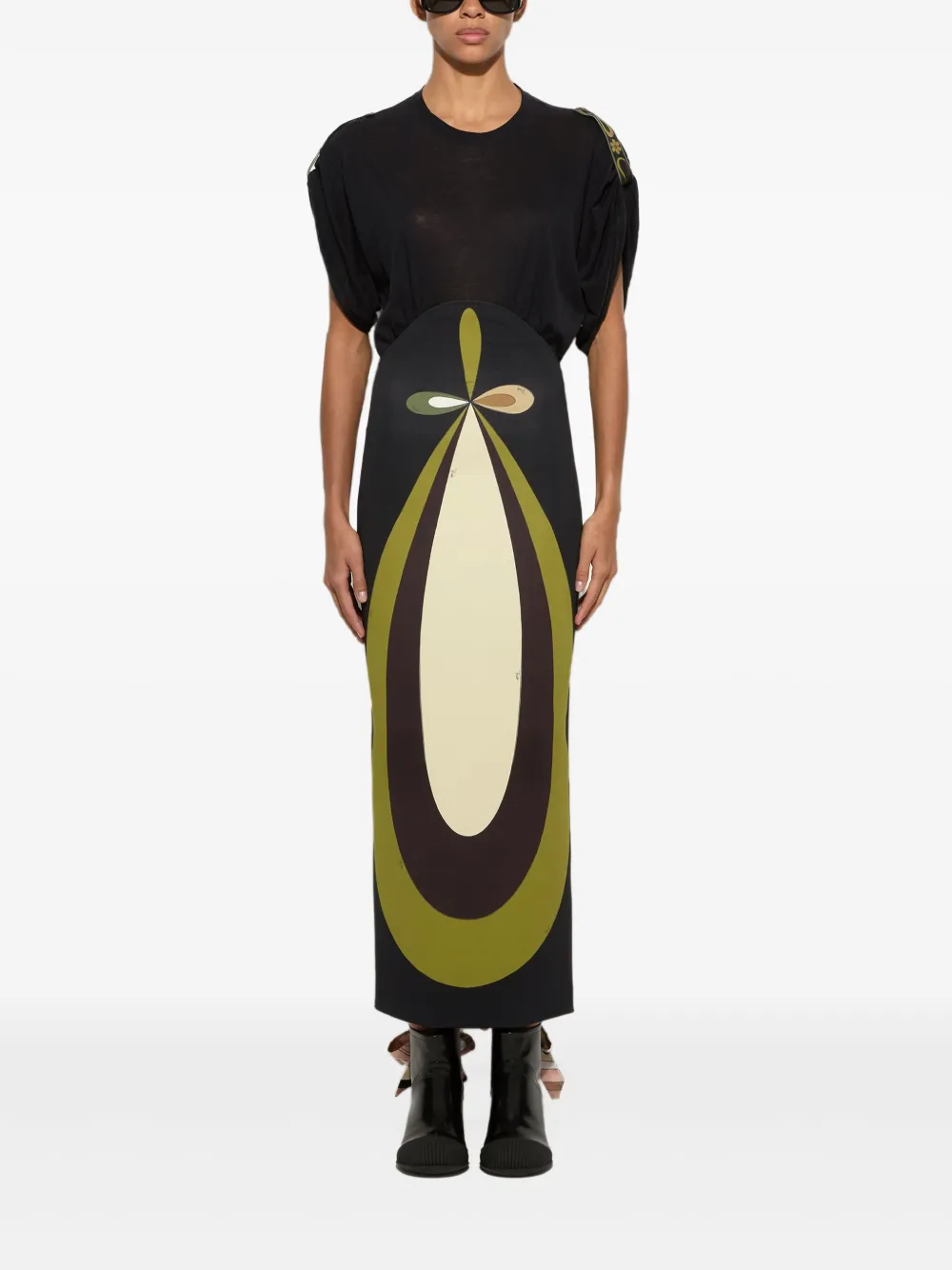 PUCCI Maxi-jurk met print - Zwart