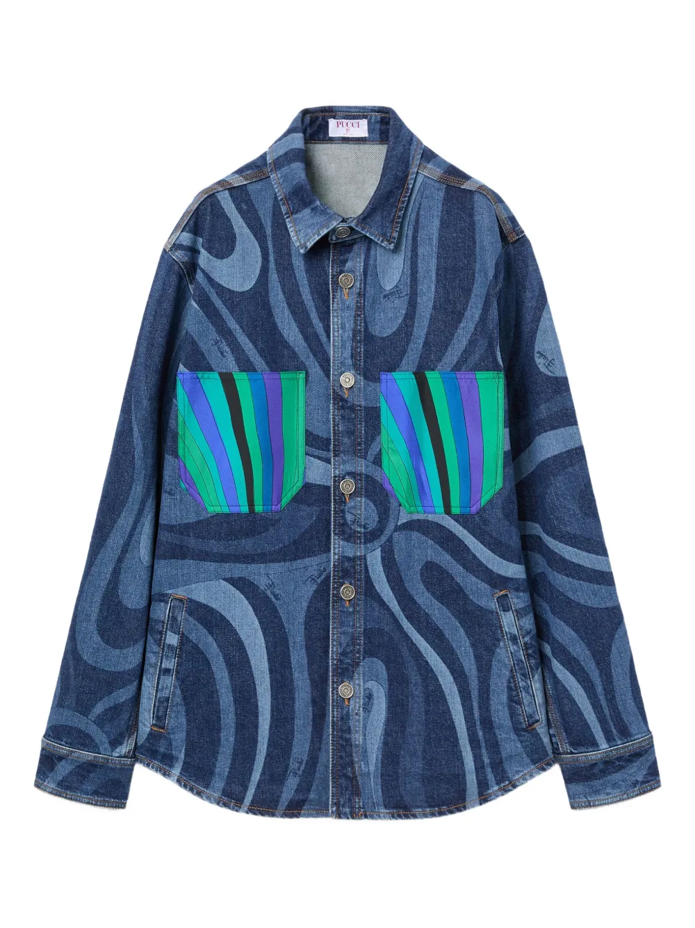 Pucci Iride-print Denim Jacket